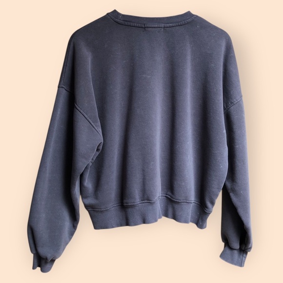 Vinyl Icons Limoncello Graphic Print Crewneck Sweatshirt Oversized Crop Women M - Picture 6 of 9